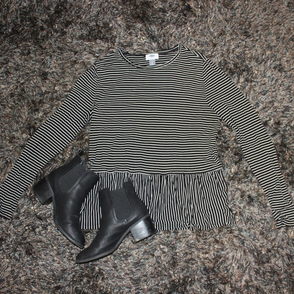 Old Navy Striped Long Sleeve L New Fall - Picture 1 of 6
